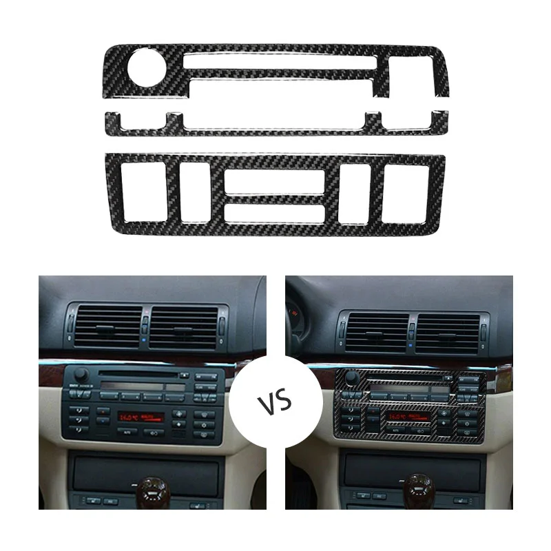 

Для BMW 3 серии E46 1998 1999 2000 2001 2002 2003 2004 2005 Автомобильный Центральный пульт управления из углеродного волокна Панель вентиляционного отверстия ...