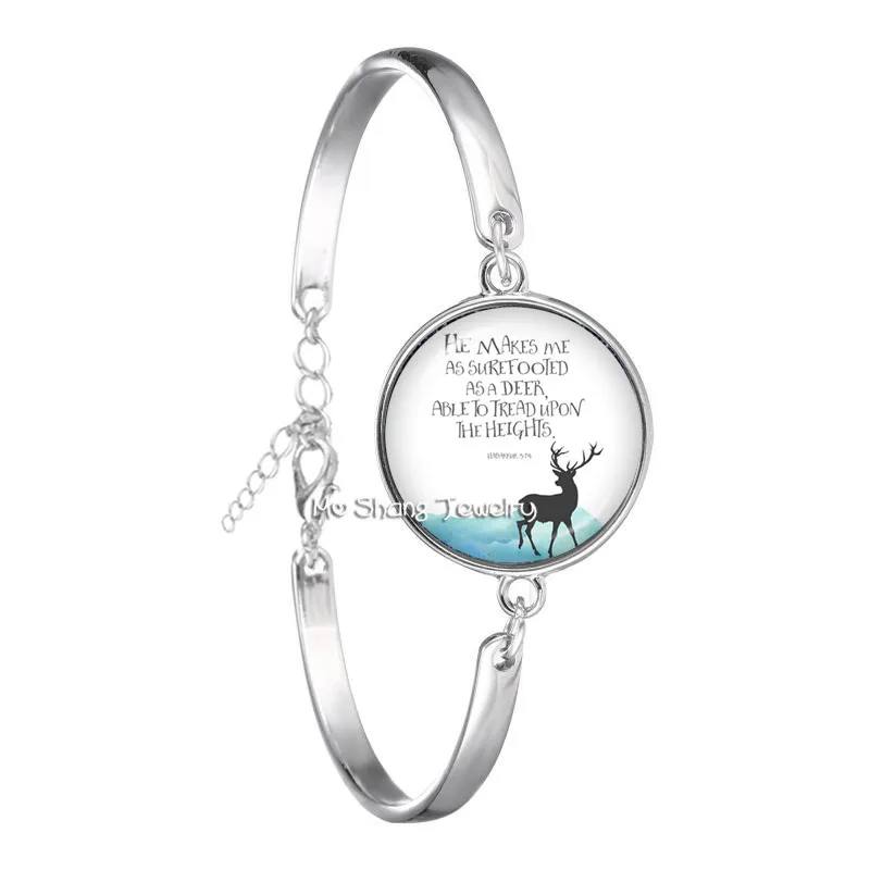 

Trendy Bible Verse Bracelet He Calls Me Beautiful One Art Picture Glass Dome Bangle Psalm Quote Jewelry Christian Gifts