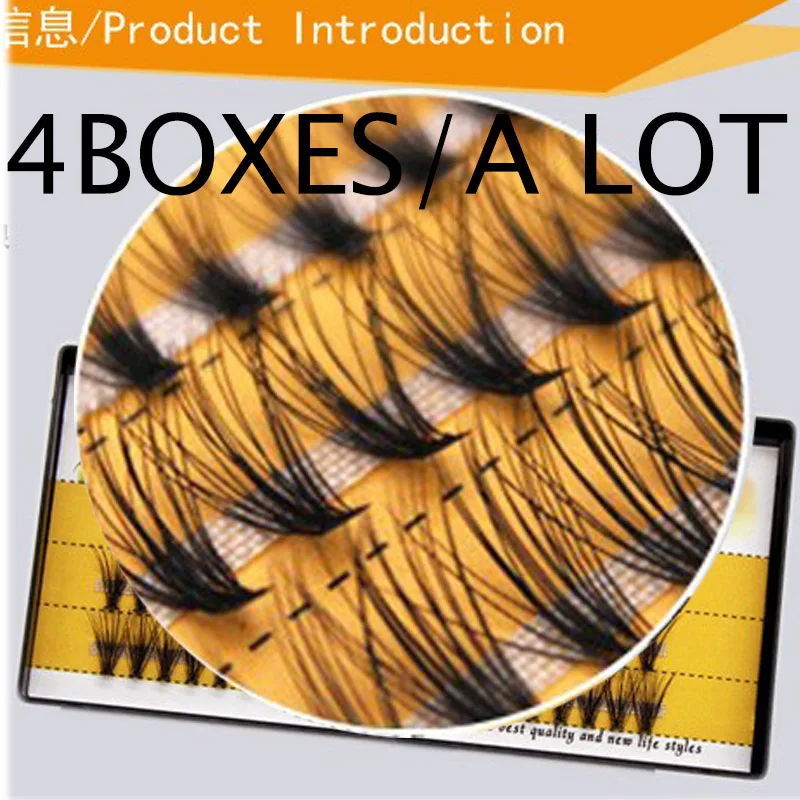 4 коробки/упаковка Индивидуальные ресницы из искусственной норки ручной работы