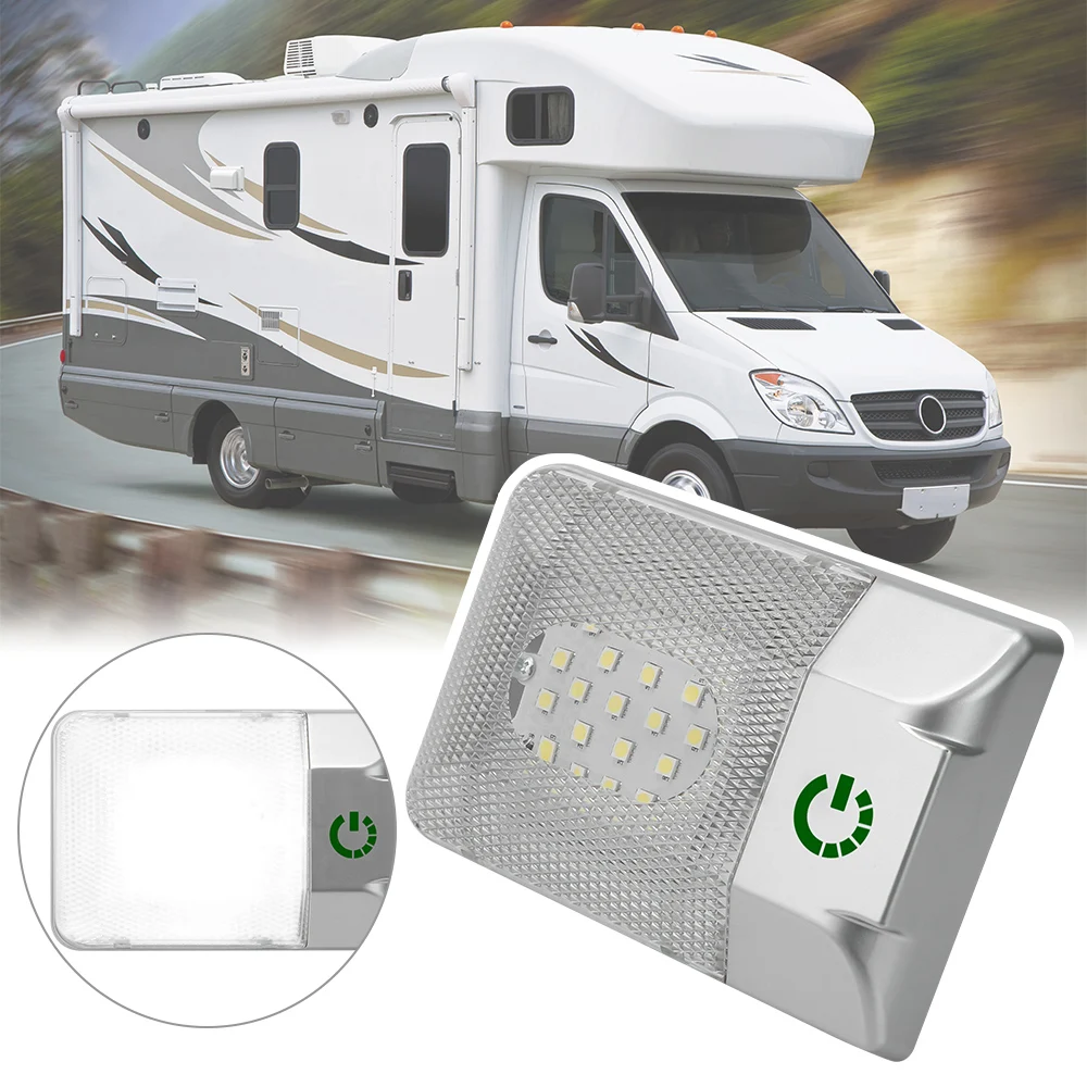 

Adjustable For Camper RV Trailer 12V Touch Dimmer LED Reading Lamp Car Interior Lighting RV Ceiling Dome Light