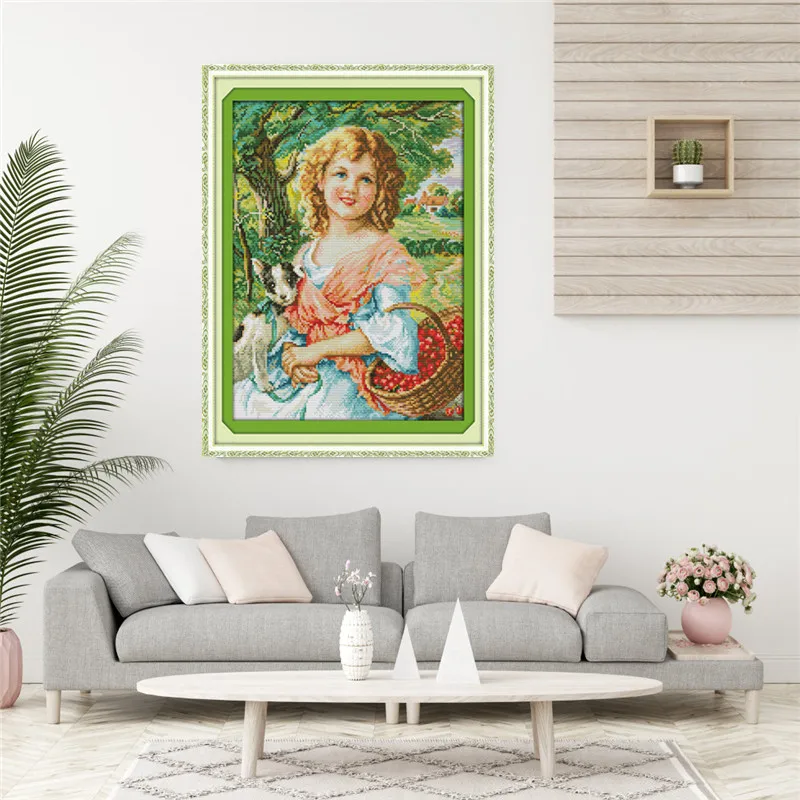 Набор сделай сам с изображением фруктовой девушки Joy Sunday Китайские узоры для