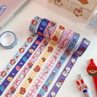 Декоративная бумажная лента васи для скрапбукинга, милый мультяшный медведь, кролик, креативные товары в Корейском стиле, канцелярские товары для школы