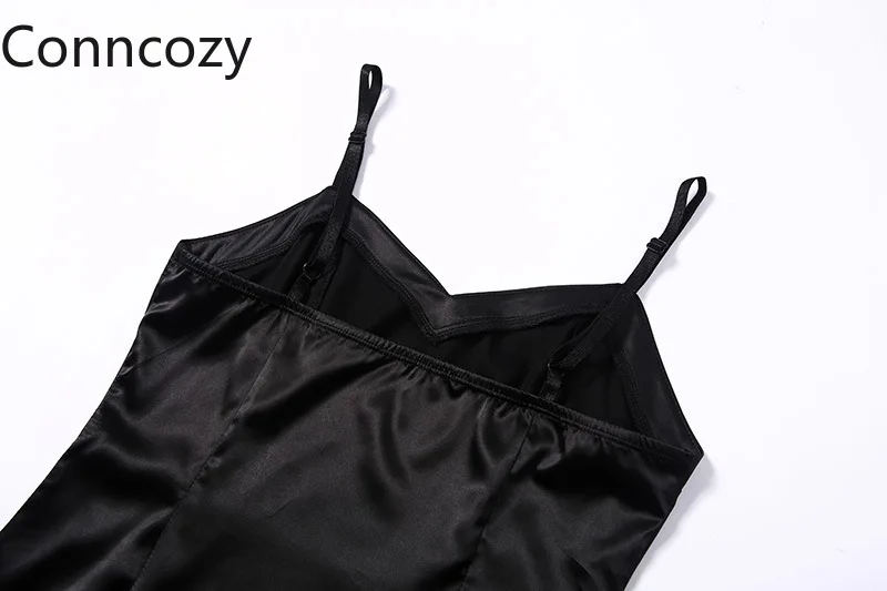 

Spaghetti Strap Dress Fashion Summer Women's V Neck A Line Mini Slit Dress New Elegant Black Slim Party Club Dresses Vestidos