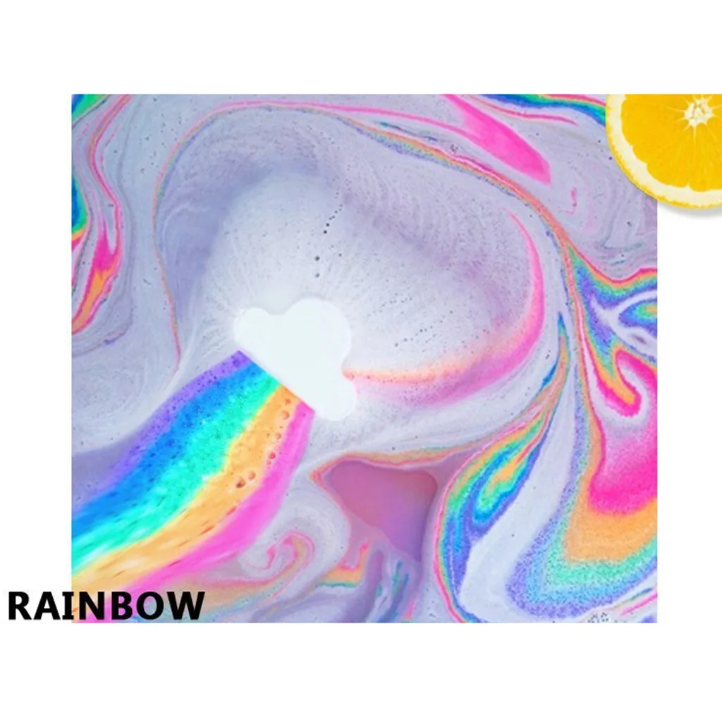 Радужное мыло, соль, креативный Радужный мыльный шар, ручной работы, уход за кожей, бомба для ванны, пузырьковый массажный шарик для ванны, соляной шар