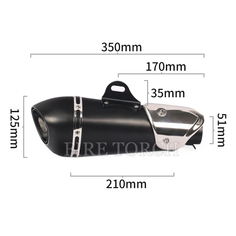 

Universal 38~51mm Motorcycle Exhaust Modified Escape Carbon Fiber/Stainless Steel For Kawasaki/Honda/ SUZUKI/Yamaha Moto Escape