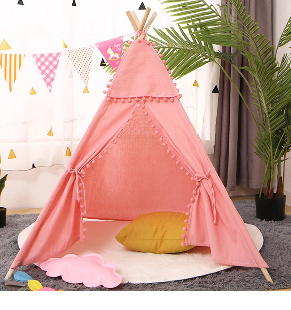 Детская палатка Katoenen, тканевая Игровая палатка Tipi House, детская палатка Meisjes Speelhuis, Wigwam, Spel Huis, Индия, Driehoek, палатка, камер, Декор, инструмент