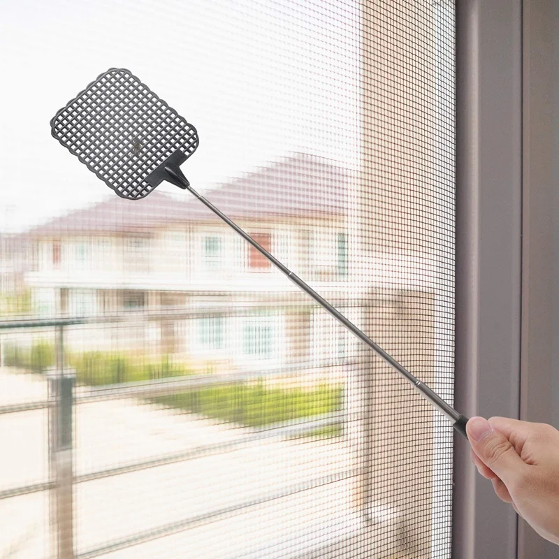 

9 Packs of Retractable Fly Swatter, Retractable Stainless Steel Handle, Suitable for Home, Classroom and Office