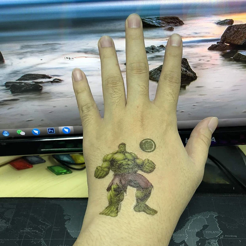 marvel the avengers iron man tattoo sticker random 1pcs action figure spider man cartoon kids girls christmas birthday gift free global shipping