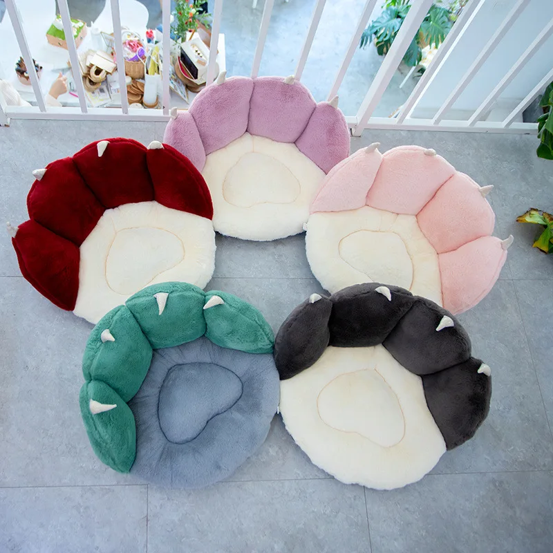 

Simulation Cat Claw Plush Cushion Half-enclosed Thick Chair Floor Cushion Winter Warm Plush Stuffed Toy Children's Sofa Gift