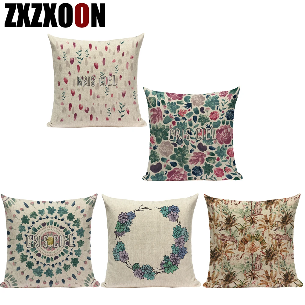 

Декоративные диванные подушки Тропическое растение, кактус декоративные подушки для дивана домашний Гостиная, декоративные подушки, накид...