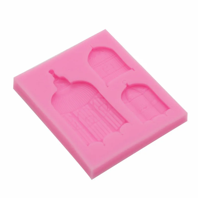 Форма для клетки птиц форма торта с 3 ячейками силиконовая помадки инструменты