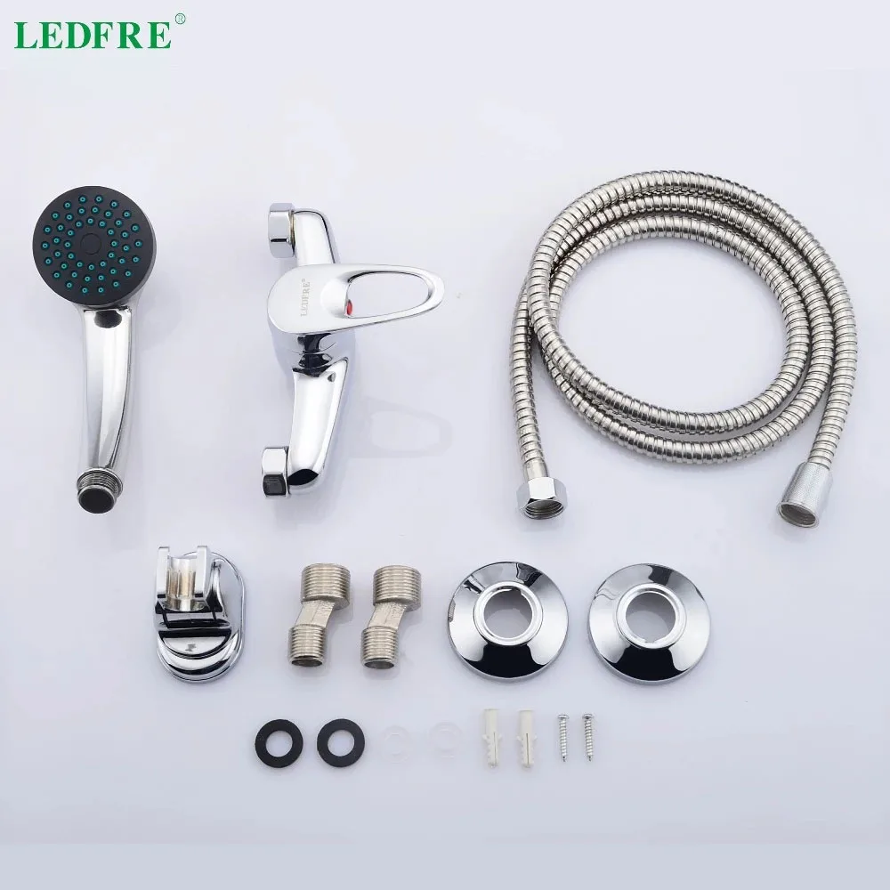 Смеситель для ванной LEDFRE LF56C130 одноуровневый кран холодной и горячей воды одна