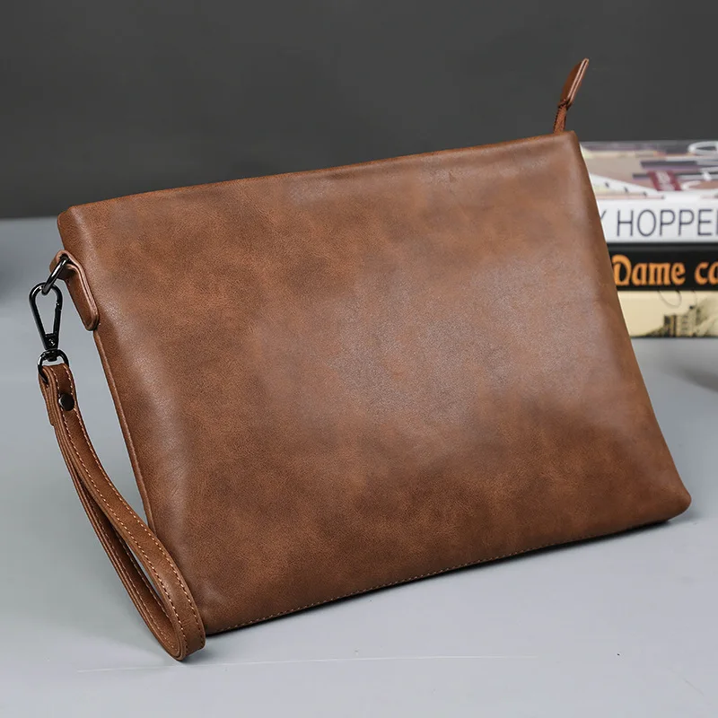 

Men's Hand Bag Handbag Men's Bags Business Hand Grasp The Envelope Bag Wholesale New of The Package Leather Laptop Bag