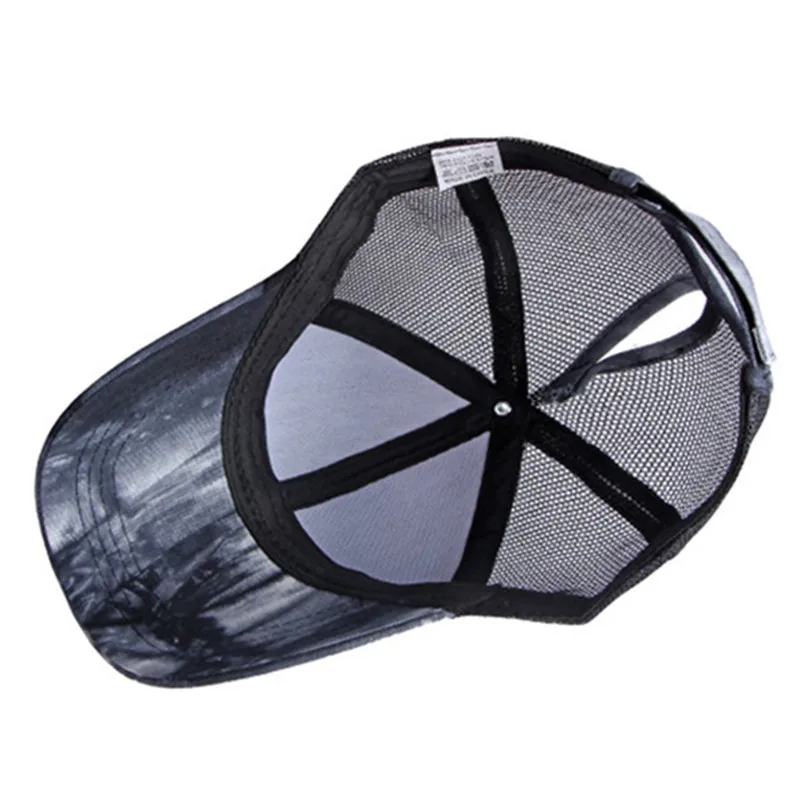

2021 New Summer Women's Ponytail Breathable Baseball Cap Snapback Cap Men's Mesh Cap Black Hat Adjustable Size Couple Sports Cap