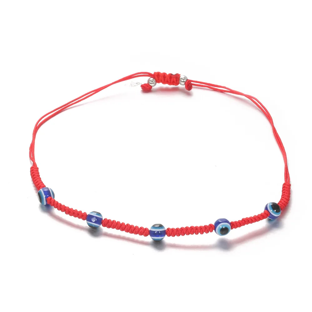 

Couple Bracelets Cord Braid Bracelet Evil Eye DIY Bead Red Rope Black Rope Lover Bracelet Jewellery Gift 2021 Summer Trend Style