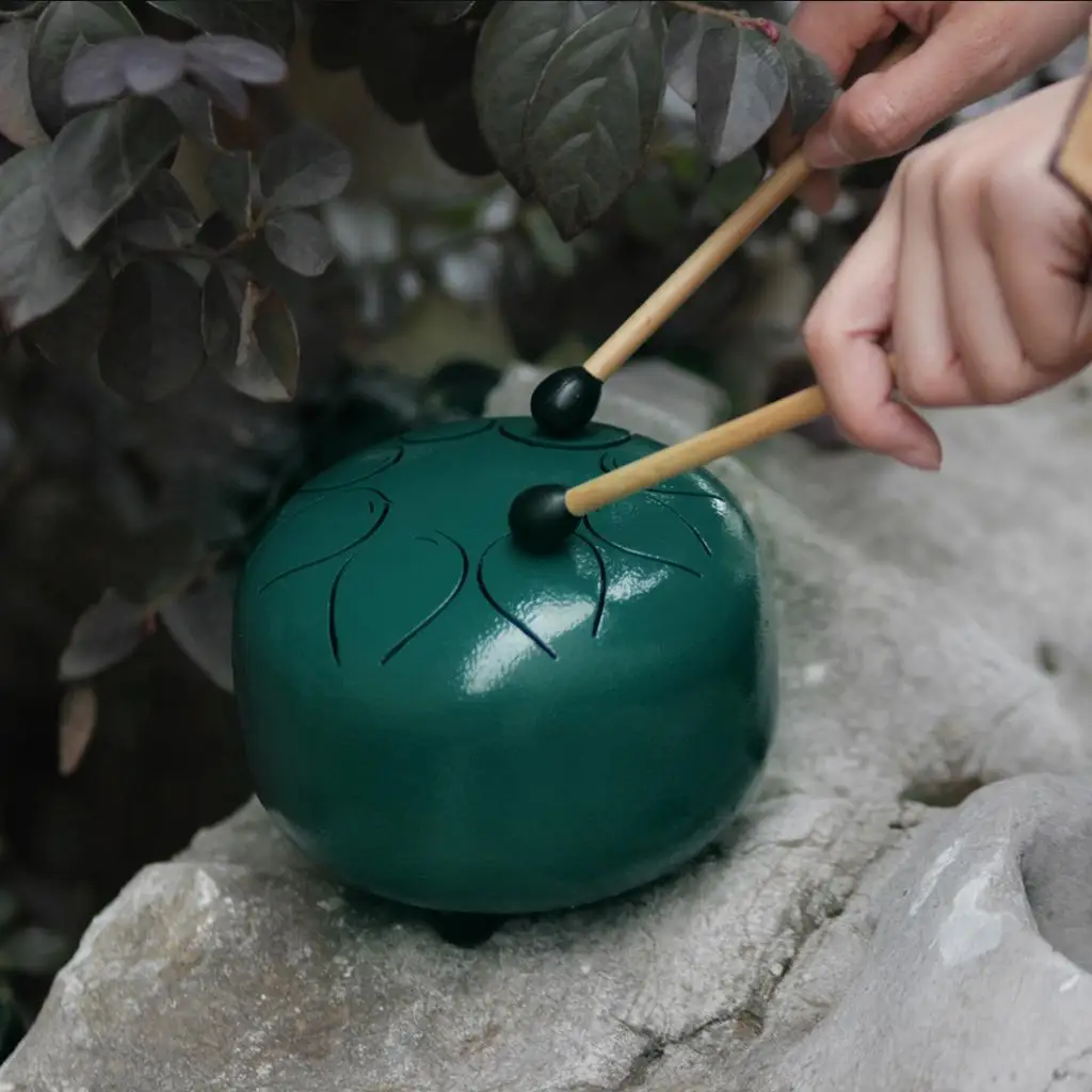 Стальной язык барабан 8 Примечание ударный инструмент 5 дюймов Handpan барабан