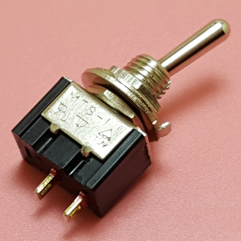 

MTS-101 2 Pin SPST ON-OFF 2 Position 250V AC Miniature Mini Electrical Toggle Switch Mounting Hole 5pcs