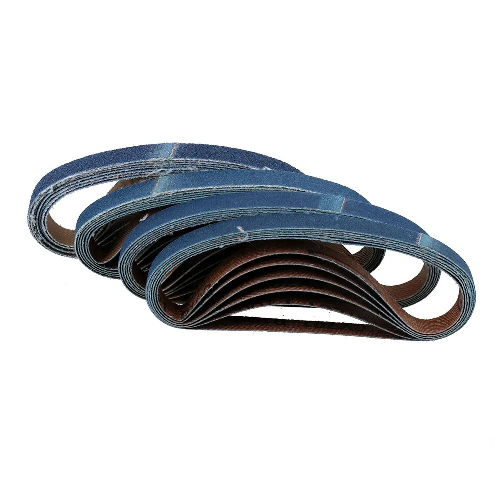 

25pcs 10mm Air Finger Zirconium Sander Sanding Belts 330*10mm 40/60/80/120 Grit Sanding Belts For Wood