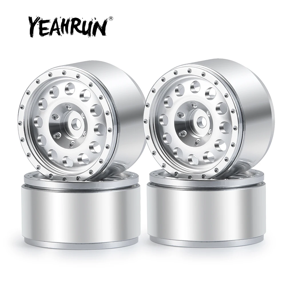 YEAHRUN 4 шт. 3 5-дюймовые микро металлические серебряные колесные диски с бусинами