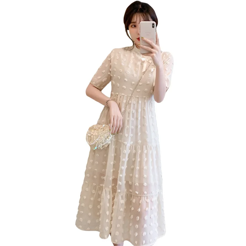 Платье для беременных летняя одежда ретро сказочное плавающее дизайнерское