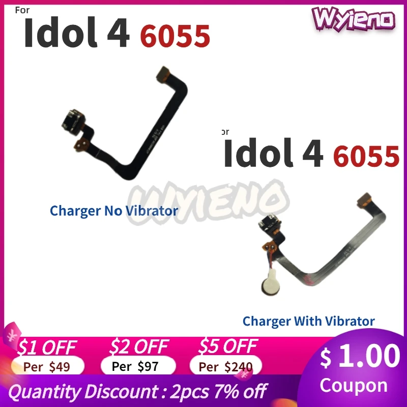 Wyieno плата с зарядным портом для Alcatel Idol 4 OT6055 6055 Micro USB Зарядное устройство разъем