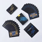 Набор водонепроницаемых пластиковых игральных карт из ПВХ, трендовый набор из 54 предметов для покера, Классические фокусы, инструмент, чистая черная Волшебная коробка в упаковке