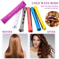 10pcslot diy magic hair curler rollers pull core perm cold wave rods round curling women salon hairstyle hairdressing tools