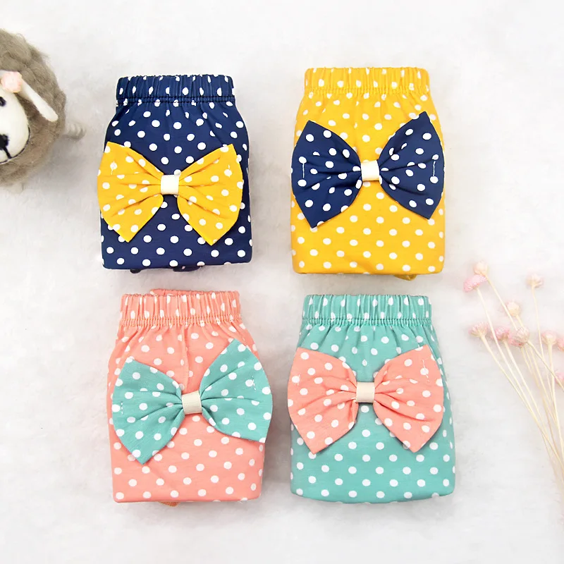 4 штуки Цвета Элегантные детские штаны для девочек Подгузники многоразовые