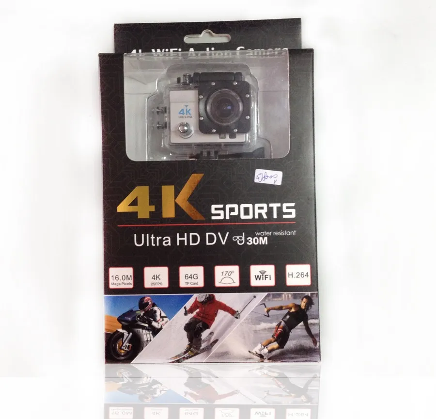 Экшн-камера Ultra HD 4 K/30fps WiFi 2," 170D подводный водонепроницаемый шлем видео запись камера s Спортивная камера