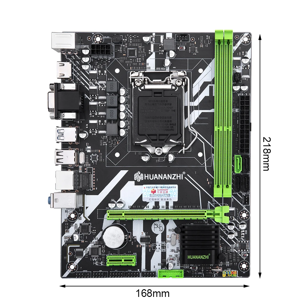 HUANANZHI B75 PCI-E PLUS V3.1 B75 PLUS Motherboard M-ATX For Intel LGA 1155 i3 i5 i7 E3 DDR3 1600MHz 16GB VGA HDMI-Compatible