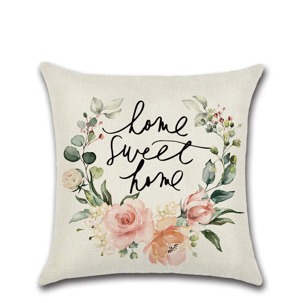 Весенняя наволочка для обнимания цветок велосипед грузовик ферма 45*45 см чехол