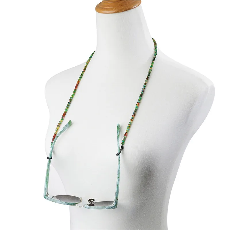 Цветные цепочки для очков из натурального камня с бусинами очки чтения