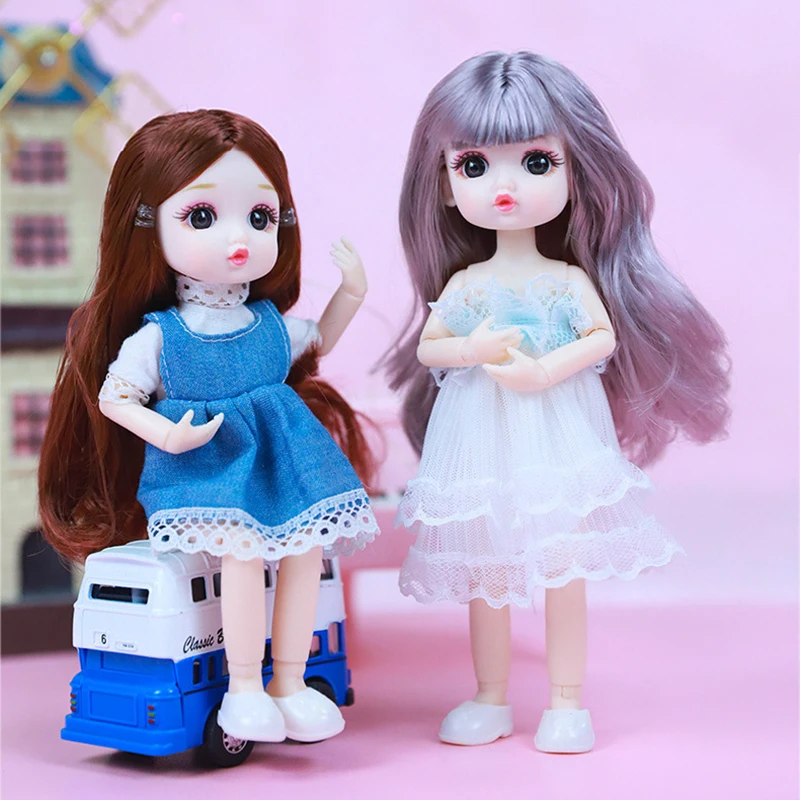 

New BJD 1/12 13 Joints 3D Real Eyes 16cm 19cm Cute Toot Mouth Doll Baby Nude Body Dress Up Dolls for Girls DIY Toys Fashion Gift