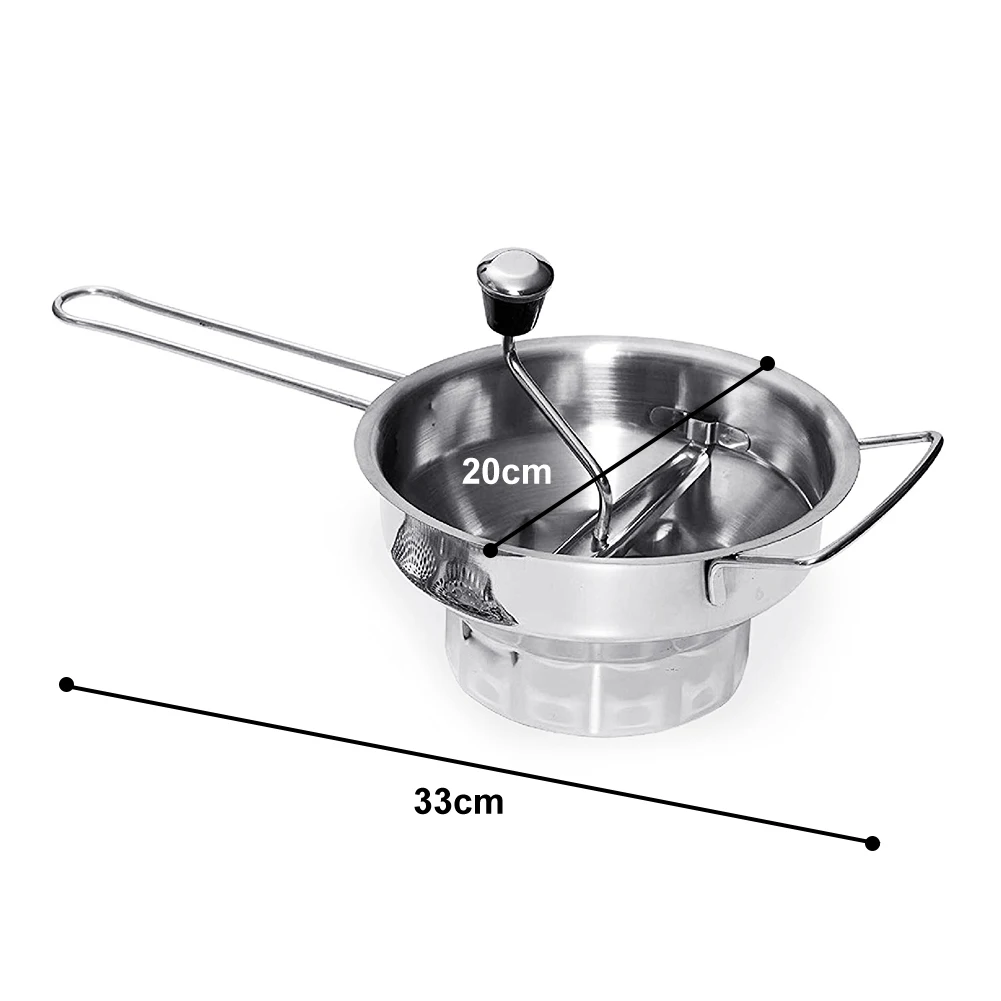 Ручной Нержавеющая сталь 33x20 см фрукты Варенье овощ Картофель помидор смеситель