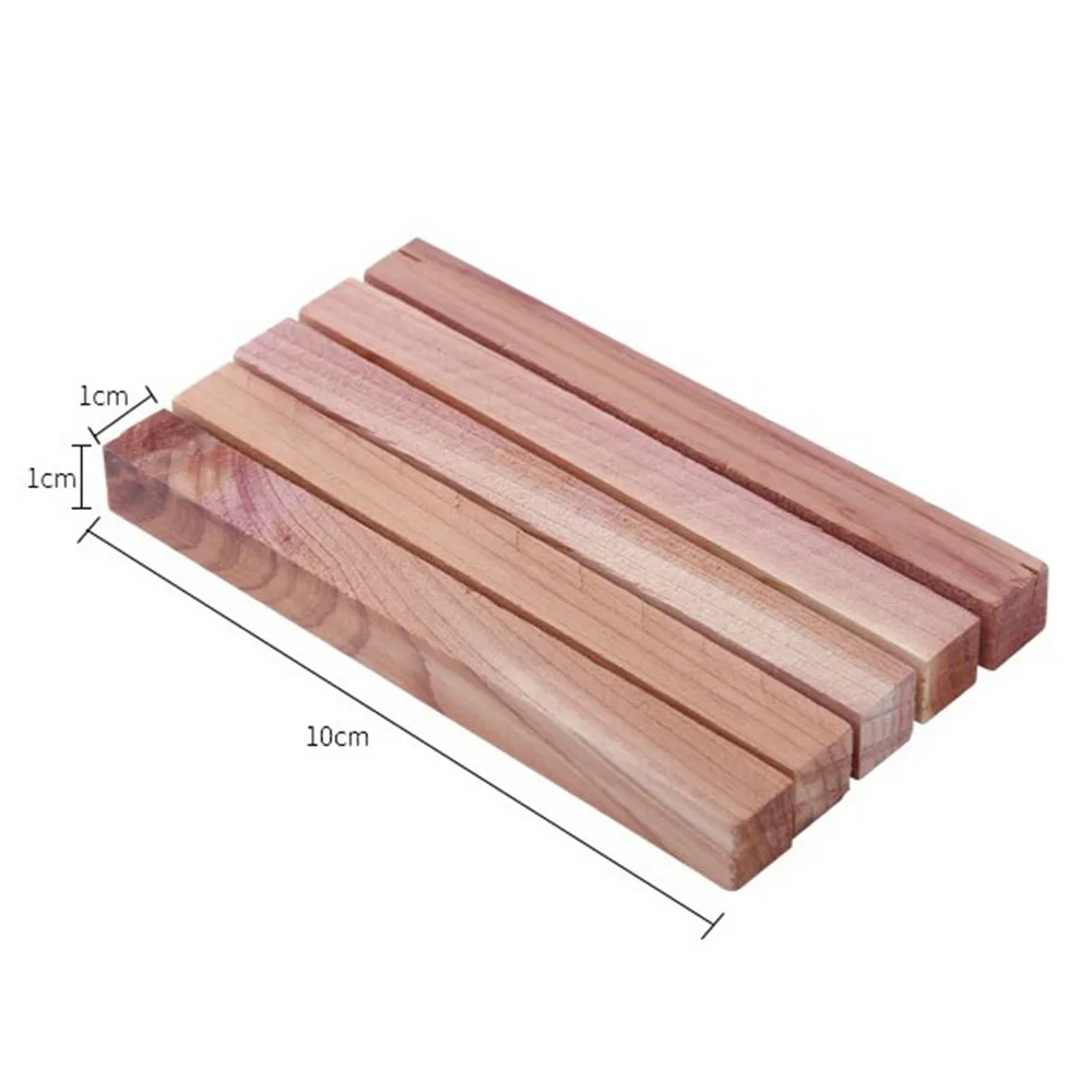 

10 Pcs Natural Cedar Wood Blocks Wardrobe Drawer Clothes Camphor Bug Repellent