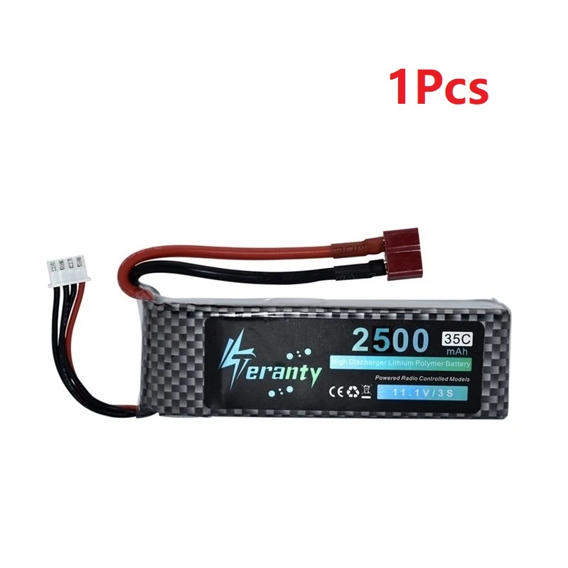Белый Teranty Мощность 11,1 V 2500mAh литий-полимерный Батарея для игрушечных моделей автомобилей лодки, вертолёт Запчасти 2200 мАч 3s литий Батарея 11,1 В Радиоуправляемый Дрон Батарея - Цвет: Белый