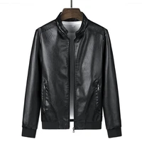 biker jacket men leather coats fall 2021 spring and autumn men winter jacket new korean slim tide brand stand up collar