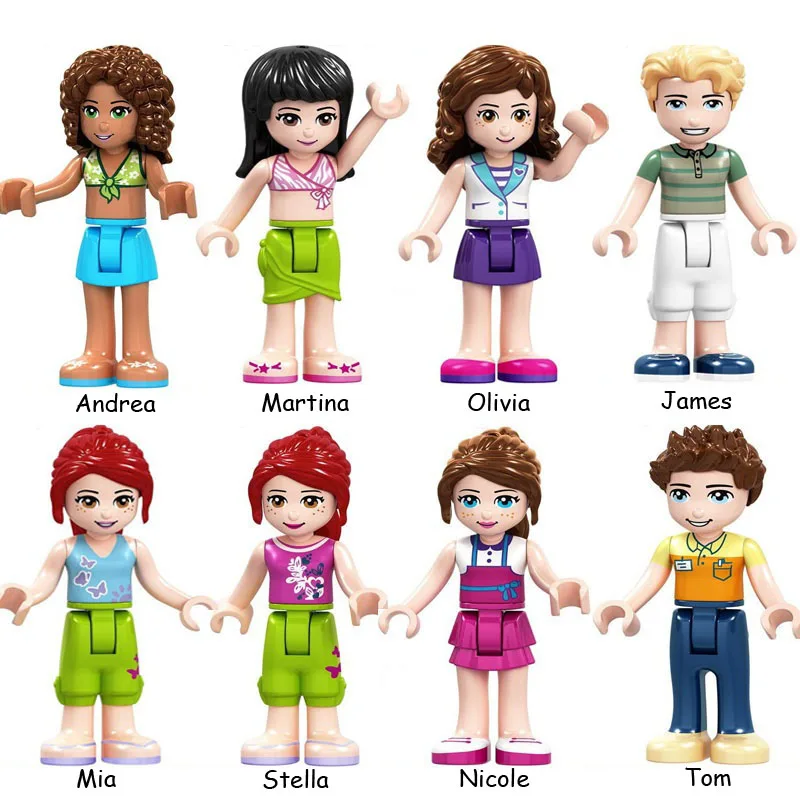 8 комплектов девочка Миа Оливия Эмма Андреа Мартина праздник Стефани сборный