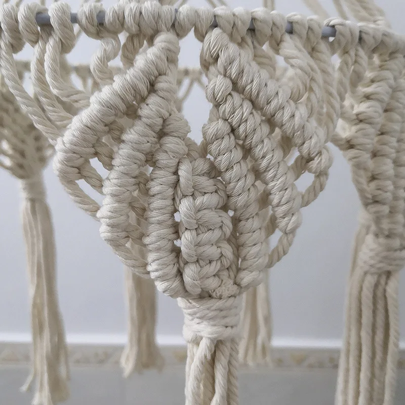 

2 Pack Weave Macrame Lamp Shades Tassel Pendant Light Cover Office Bedroom Living Room Dorm Bohemian Home Decor