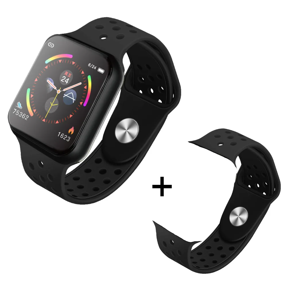 Add Strap 2 CONXAG F9 Смарт-часы для мужчин и женщин полный сенсорный экран для сердечного ритма Смарт-часы с измерением давления для мужчин t Шагомер Смарт-часы для IOS - Цвет: Add Strap 2