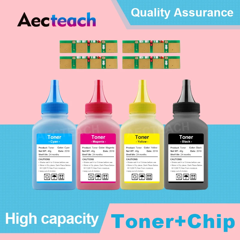 Aecteach пополнения чернил Картридж с Порошковым тонером ящик для инструментов + 4