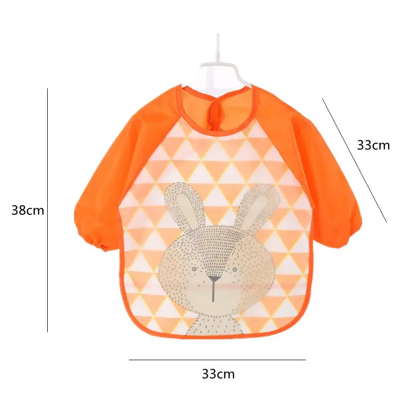 EVA Baby Bibs with Long Sleeves for Children Feeding Infant Overclothes Bandana Waterproof Bib Apron Toddler Scarves | Детская одежда и