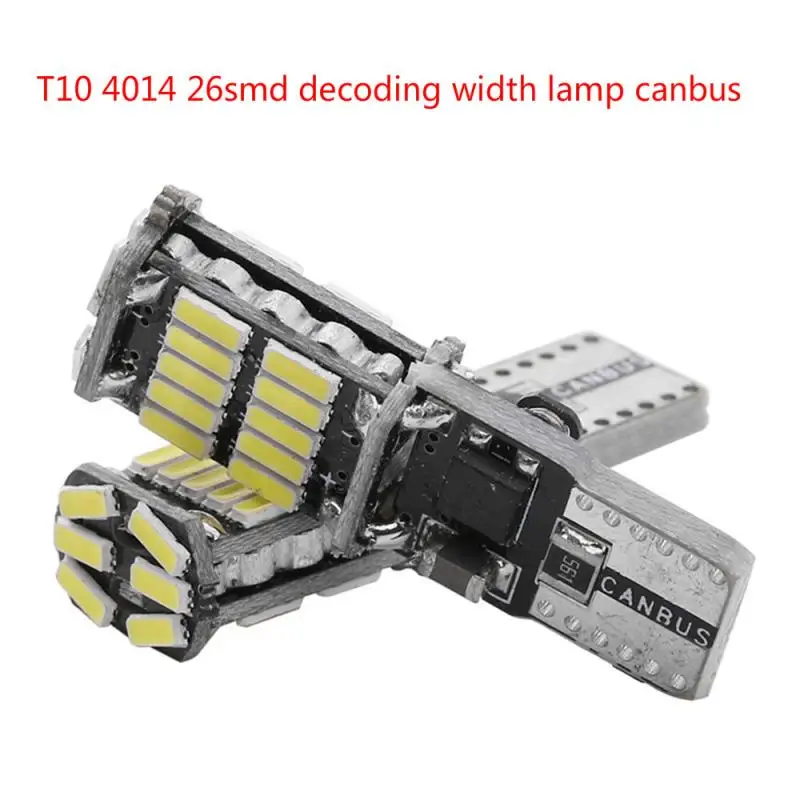 T10 W5w Canbus 4014 26SMD Car Wedge White LED 12V No Error Decoder External Lights License Plate Corner Backup Lamp | Автомобили и