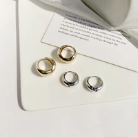 new arrival fashion simple round design 30 silver plated ladies stud earrings jewelry for women birthday gift hot sell