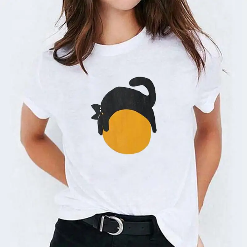 

Summer Casual Women T-shirt Fashion Cat Animal Cartoon Print Tee Shirt Femme Short Sleeve Harajuku Shirt Tops Camiseta Mujer