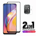 Закаленное стекло 2 в 1 9H для камеры Oppo A94 A74 A54 и защитная пленка для экрана Oppo Reno5 Lite Reno5F