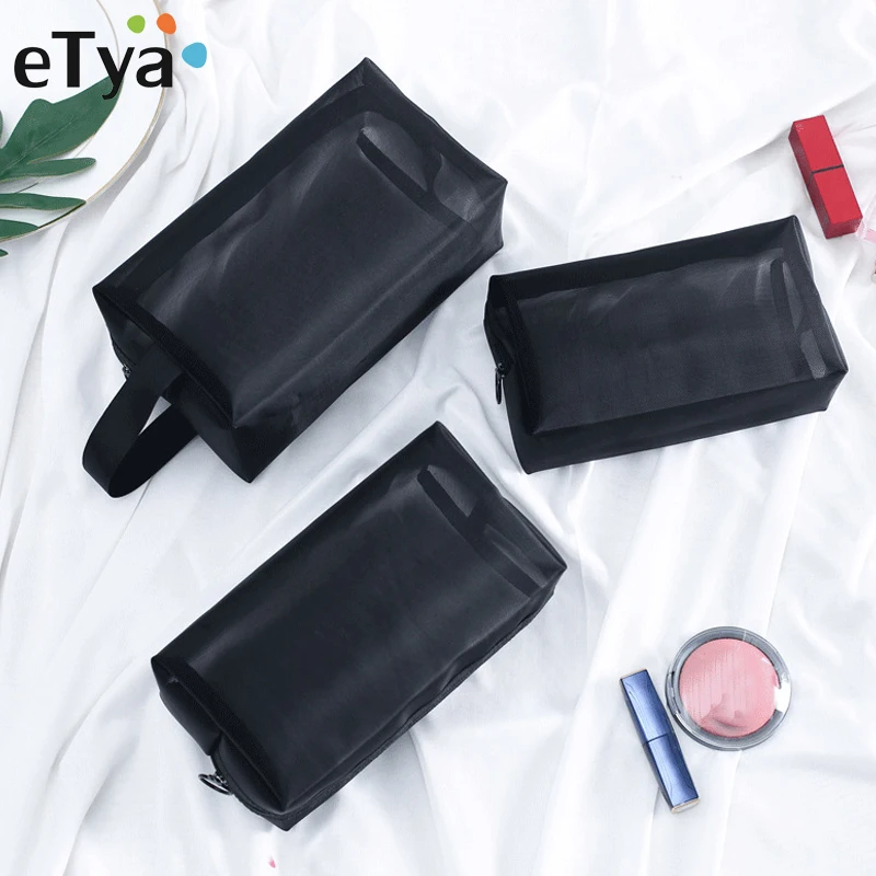 Женская дорожная косметичка повседневный прозрачный чехол на молнии для макияжа