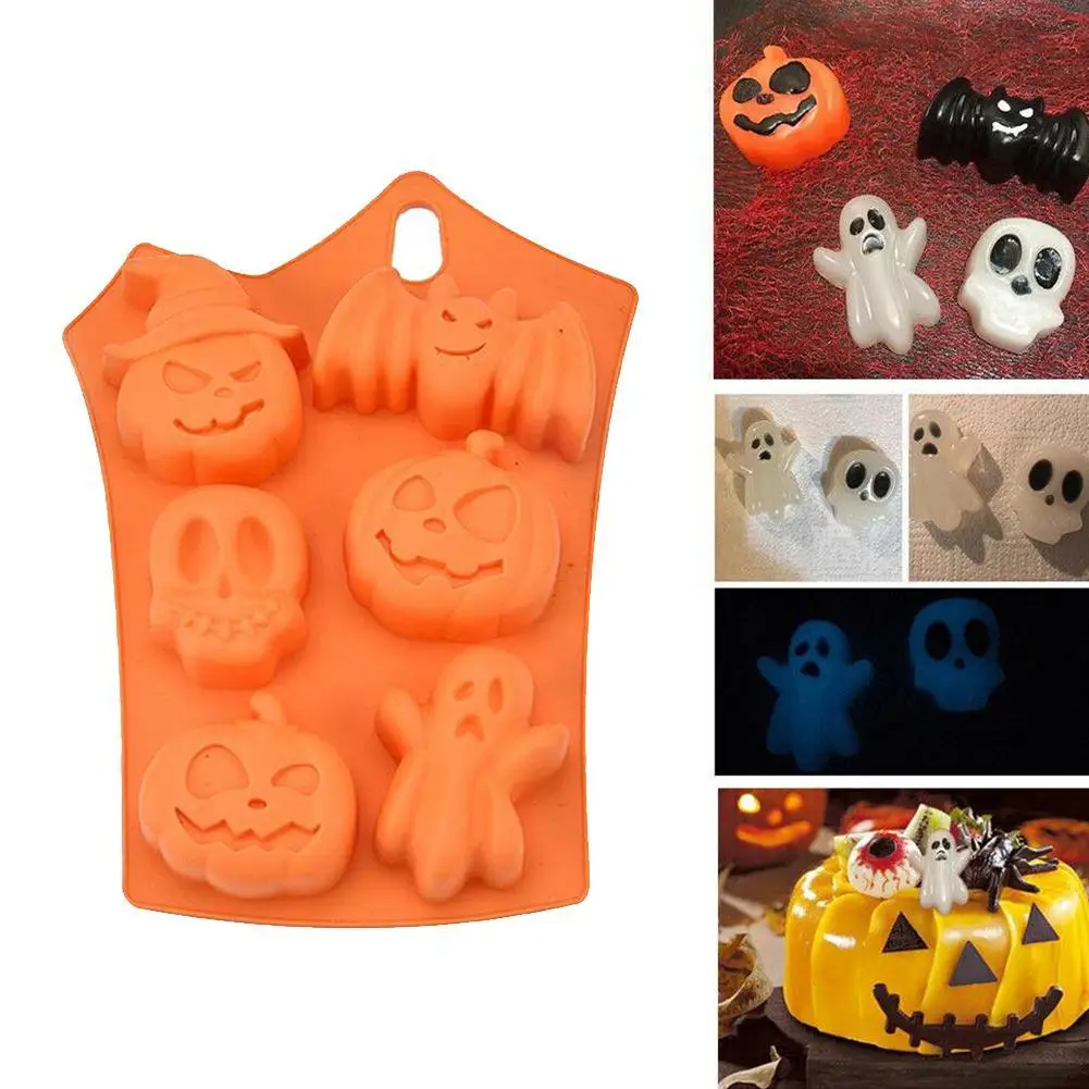 

Halloween Silicone Mold Skull Pumpkin Bat Cake Decorating Chocolate Mold Ice Cube Ice Fondant Mold Tools Forms V6C8
