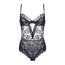 Body sexy pour femme, sous vêtements en dentelle fine, sous vêtements une pièce, gahered, petite poitrine  (4)