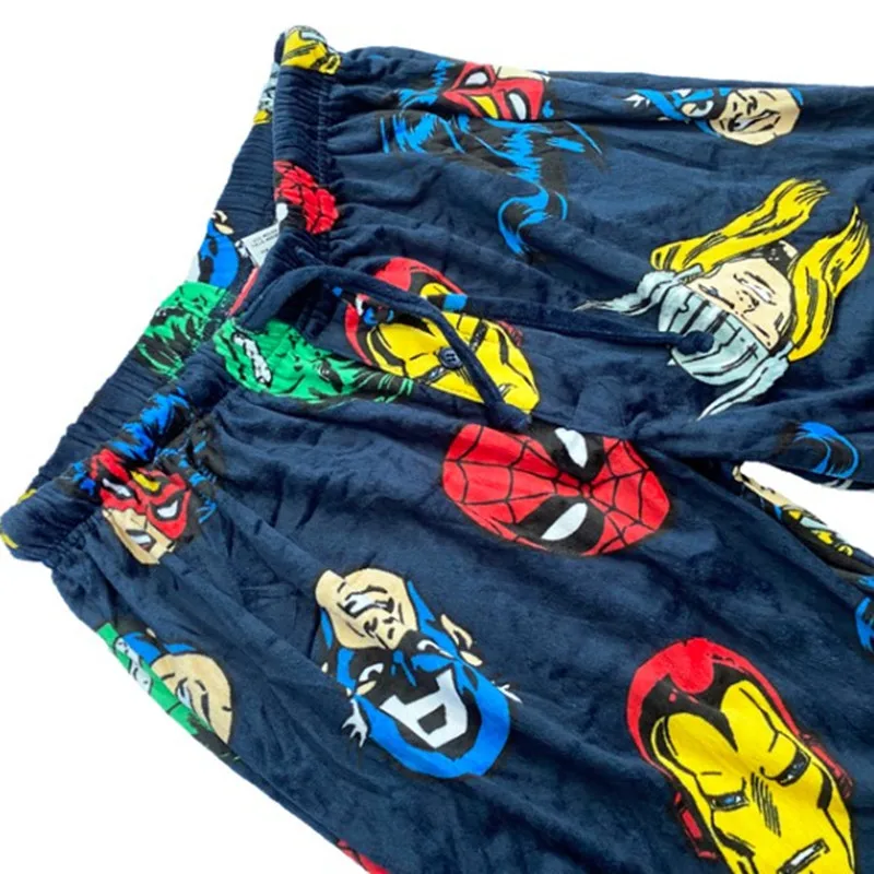 Men's Sleep Pants Cartoon Anime Flannel Trousers leisure spring and autumn lounge Sleep bottoms